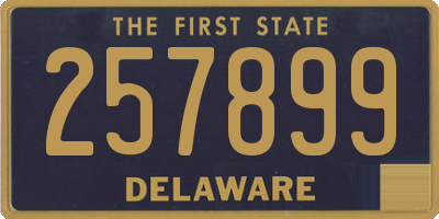 DE license plate 257899