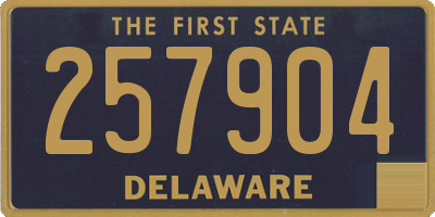 DE license plate 257904