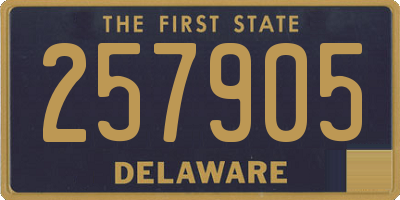 DE license plate 257905