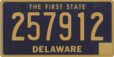 DE license plate 257912