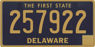 DE license plate 257922