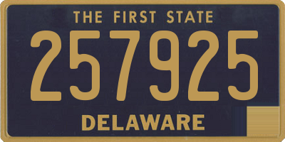 DE license plate 257925
