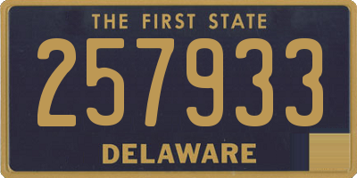 DE license plate 257933