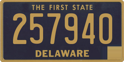 DE license plate 257940