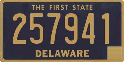 DE license plate 257941