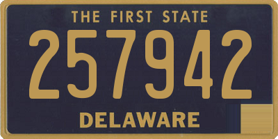 DE license plate 257942