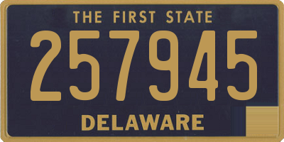 DE license plate 257945