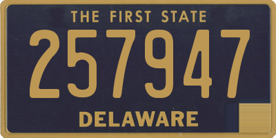 DE license plate 257947