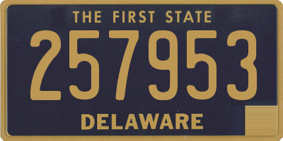 DE license plate 257953