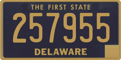 DE license plate 257955
