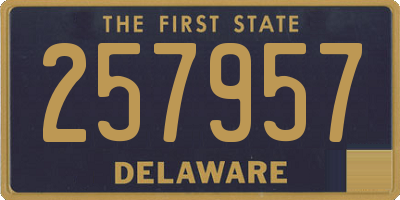 DE license plate 257957