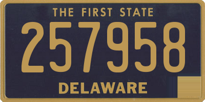 DE license plate 257958