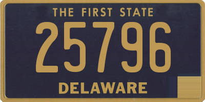 DE license plate 25796