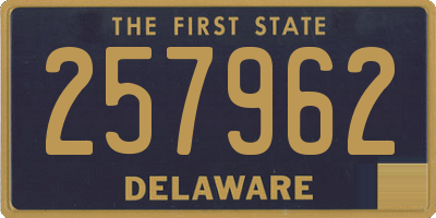 DE license plate 257962