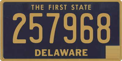 DE license plate 257968