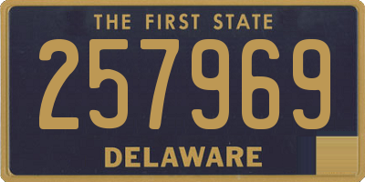 DE license plate 257969