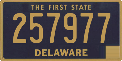 DE license plate 257977