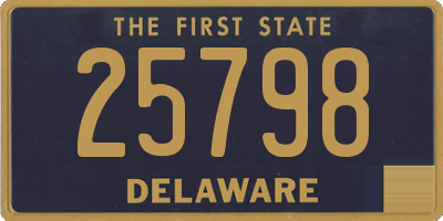 DE license plate 25798