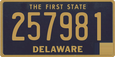 DE license plate 257981