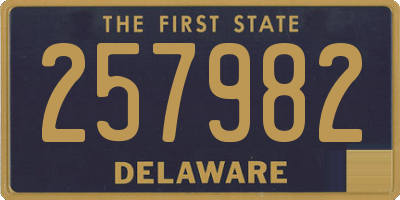 DE license plate 257982