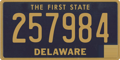 DE license plate 257984