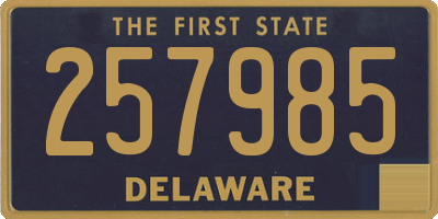 DE license plate 257985