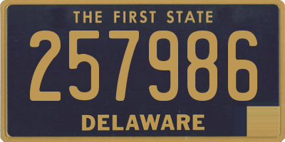 DE license plate 257986