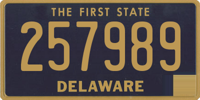 DE license plate 257989