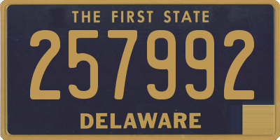 DE license plate 257992