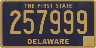 DE license plate 257999