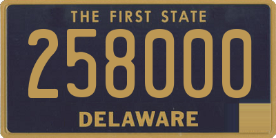 DE license plate 258000