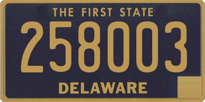 DE license plate 258003