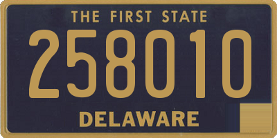DE license plate 258010