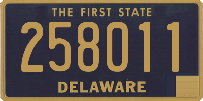 DE license plate 258011
