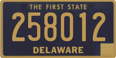 DE license plate 258012