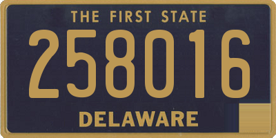 DE license plate 258016