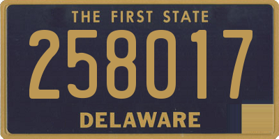 DE license plate 258017