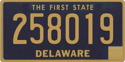 DE license plate 258019