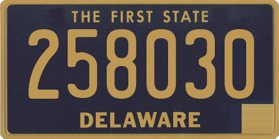 DE license plate 258030