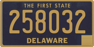 DE license plate 258032