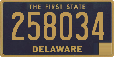 DE license plate 258034