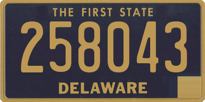 DE license plate 258043