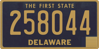 DE license plate 258044