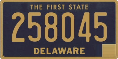 DE license plate 258045