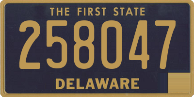 DE license plate 258047