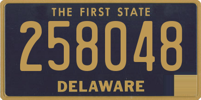 DE license plate 258048