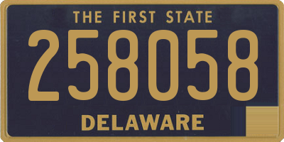 DE license plate 258058