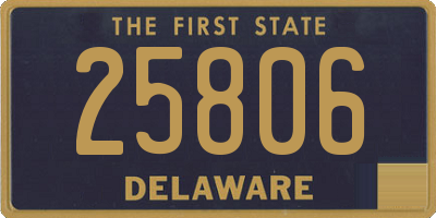 DE license plate 25806