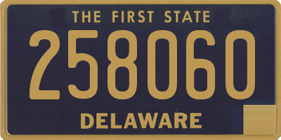 DE license plate 258060