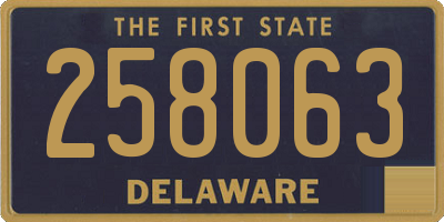 DE license plate 258063